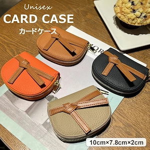 バイカラーのリボンモチーフがおしゃれ カードケース コインケース リボン 半月 小銭入れ ミニ 財布 ミニウォレット レディース 配色 バイカラー 小さめ 大容量 コンパクト 薄手 小さい財布 カード