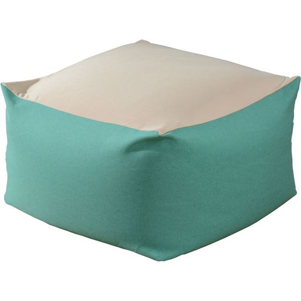 カバーリング ビーズクッション/ビッグクッション (Lサイズ エメラルドグリーン) 洗えるカバー (リビング雑貨 生活雑貨)