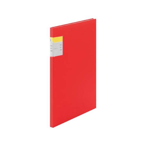 （まとめ） キングジム クリアファイルカキコA4S 20P 8632アカ(×10セット)