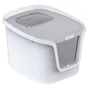 工ガ割-猫トイレ 本体 砂飛び散らない カバー 2WAY出入り方法 大型 匂い対策 おしゃれ ペット用品 猫用 砂 コンパクト 猫おもちゃ付き