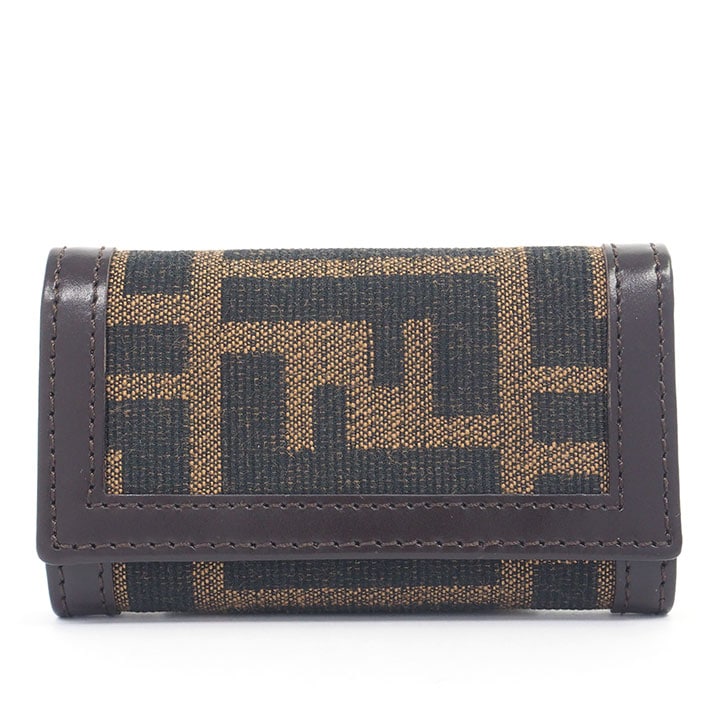 フェンディ 6連 ズッカ シルバー金具 FF総柄 10163 【キーホルダーキーケース】