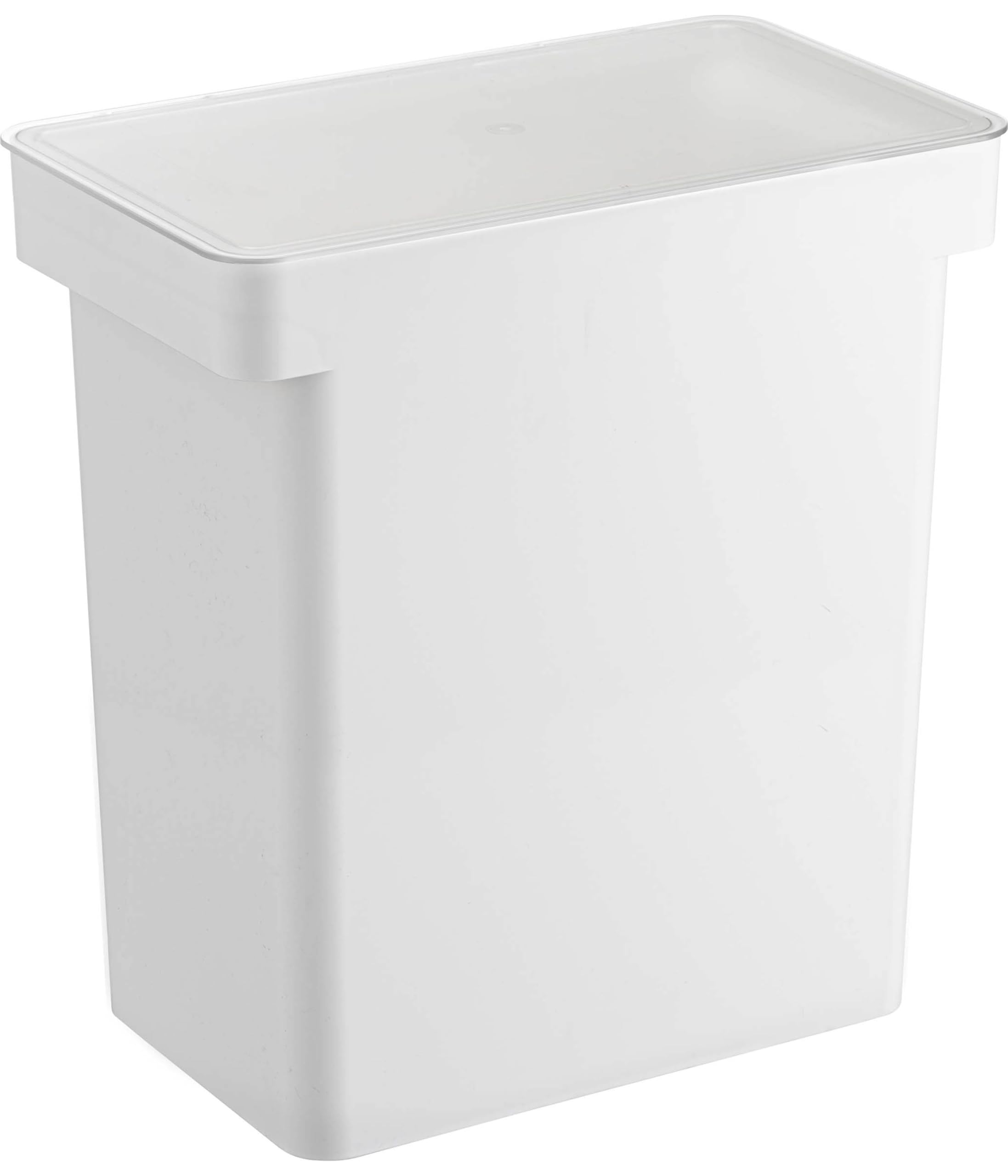 山崎実業(Yamazaki) 密閉 米びつ 20ｋｇ 計量カップ付 ホワイト 約W41XD24XH42.5【蓋開口時：65.5（米びつ)】 約7.8X7.3X7.4(計量カップ）cm タワー 湿気