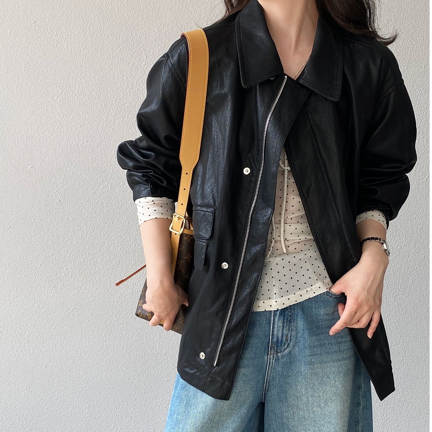 韓国 レザーガール 春服 レディース おしゃれカジュアルショート丈ジャケットpuファーコート 春 アウター