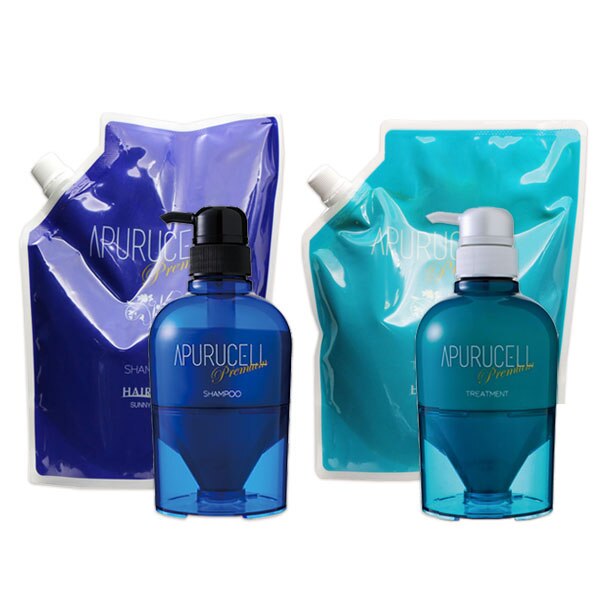 アプルセルプレミアムシャンプー300mL+800mL+トリートメント300g+800gセット