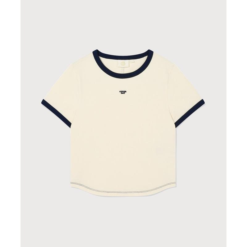 ウーマン ベビーフィット リンガー Tシャツ アイボリー CO2602ST79 IV