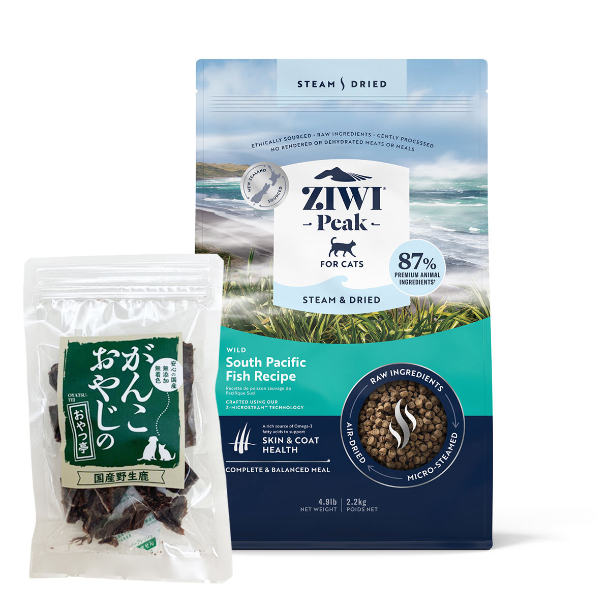 スチーム&ドライ・キャットフード ワイルド サウス・パシフィック・フィッシュ レシピ 2.2kg【国産鹿肉ジャーキー20g付き】