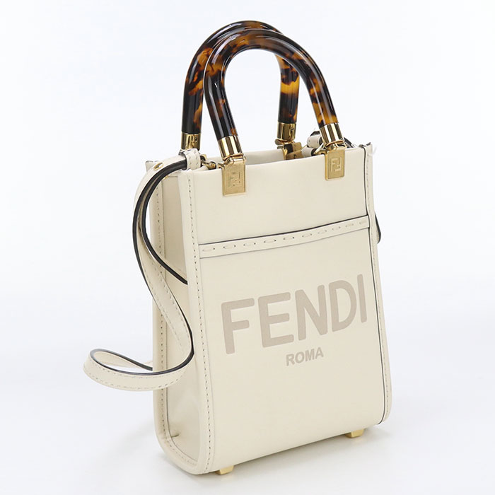 サンシャイン ショッパー ミニ FE90052 トートバッグ レザー/サンシャイン ショッパー ミニ ホワイト【中古】 レディース