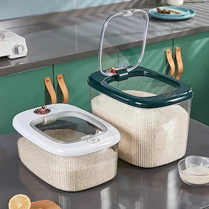 掲載ライスバケツ 家庭用収納 プレス ライスボックス 防湿 防虫 小麦粉 密封バケツ 大容量 ライスタンク キッチン収納
