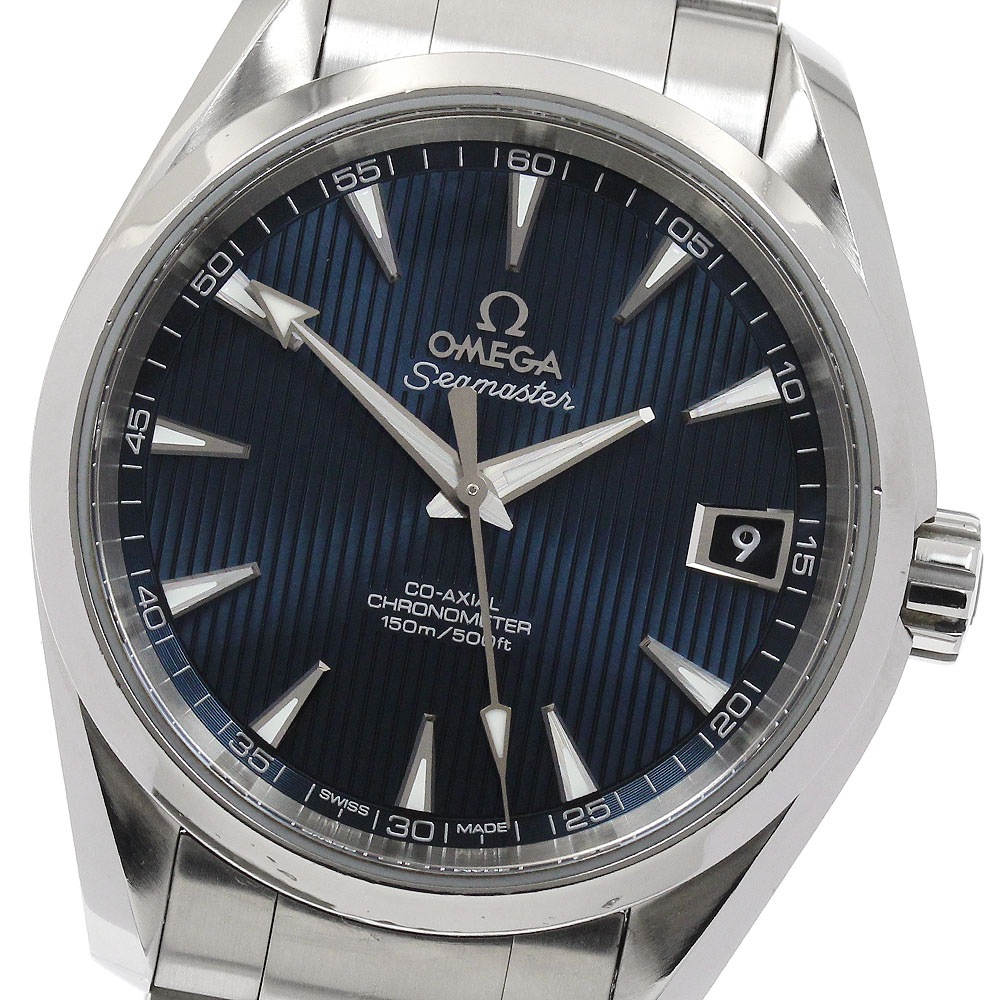 オメガ OMEGA 231.10.39.21.03.001 シーマスター アクアテラ デイト コーアクシャル 自動巻き メンズ 箱・保証書付き_881943【中古】