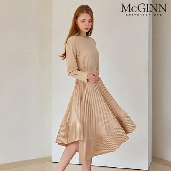 McGINN アンバランス プリーツ ワンピース_M2S6OP3110