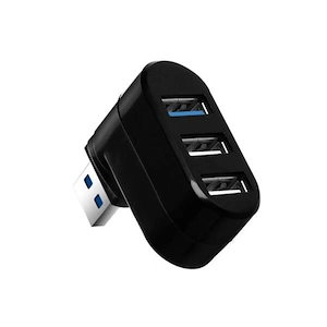 大人気！ USBハブ 3ポート 回転可能 L型 直挿し USB3.0 USB2.0 コンボハブ 無線LANルーター