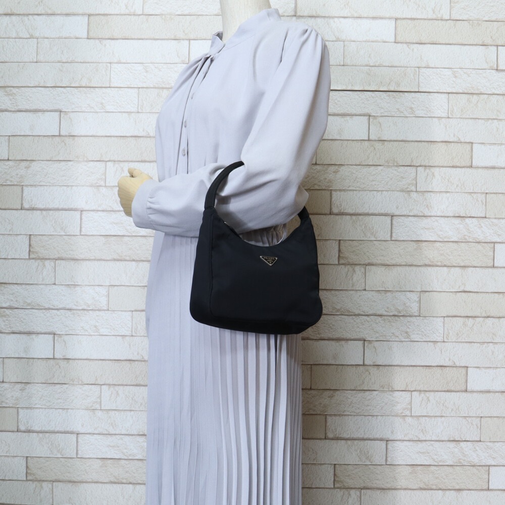 プラダ ハンドバッグ ナイロン MV519 ブラック PRADA 中古