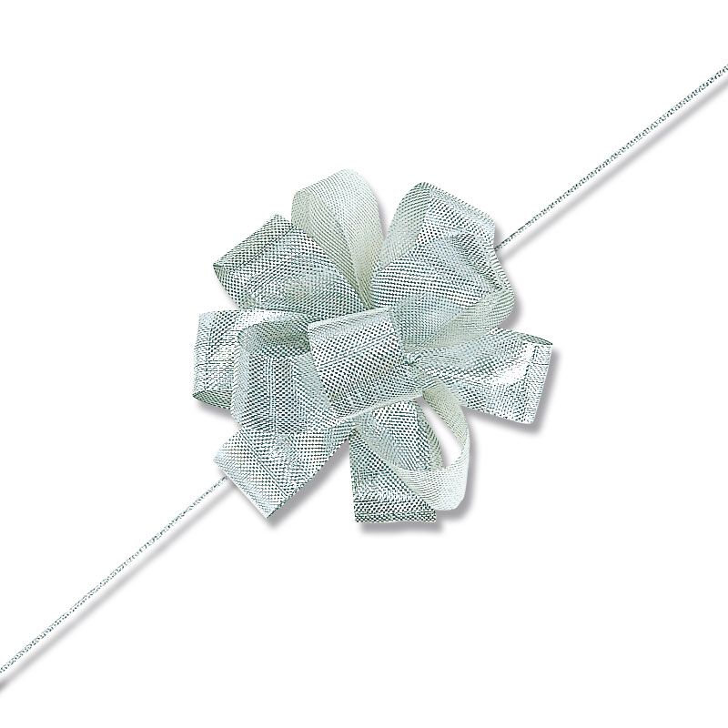 （まとめ買い）シモジマ HEIKO ワンタッチメタルリボン 24mm幅x20m巻 シルバー 1巻 ラッピング用品 001403402 [x3セット]