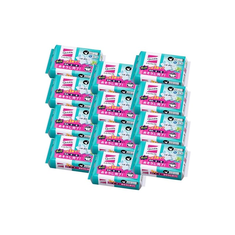 【即納】クイックル 【ケース販売】トイレ トイレ用洗剤 詰替用 20枚×12個