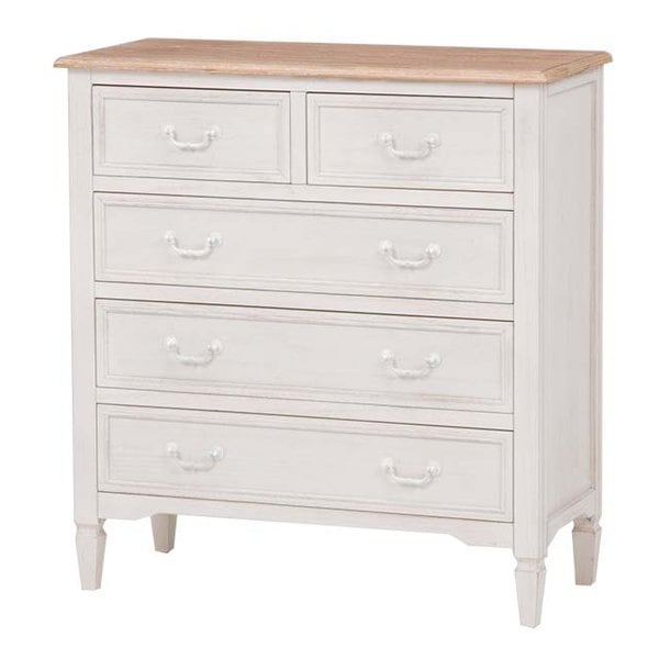 チェスト 収納家具 幅80cm アンティーク調 ホワイト MCH-7321WH