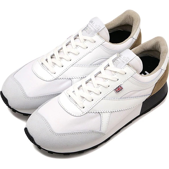 ウォルシュ WALSH スニーカー トルネード-T C [TOR24477] メンズ・レディース 靴 英国製 クラシック レトロランニングシューズ WHT/TAN