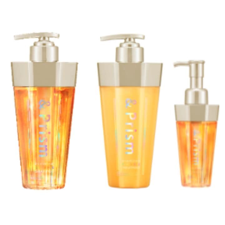3点セット【金木犀＆ミモザ】アンドプリズム ダイヤモンドシャイン シャンプー トリートメント　ヘアオイル　キンモクセイ＆ミモザの香り