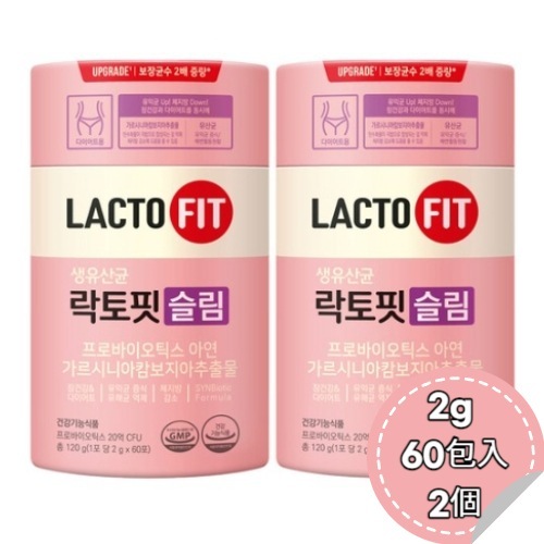 生乳酸菌 ラクトフィット スリム プロライオティックス 亜鉛 ガルシニアカンボジアエキス2g 60包入 2個