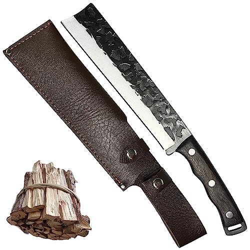 DCE アウトドアナイフ 腰鉈 アックス 【ヤマビコ】 黒染槌目5Cr15MoVステンレス鋼 草刈り・山仕事・枝打ち