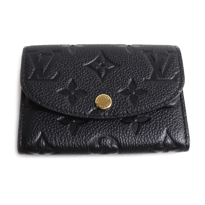 LOUIS VUITTON ルイ・ヴィトン ポルトモネ ロザリ コインケース アンプラント ブラック M81455 ICチップ レディース 中古 極美品
