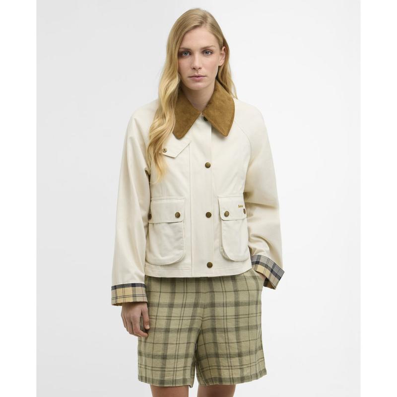 26SS 女性 クリーム クロップド Beadnell カジュアルジャケット URJU6E312CR