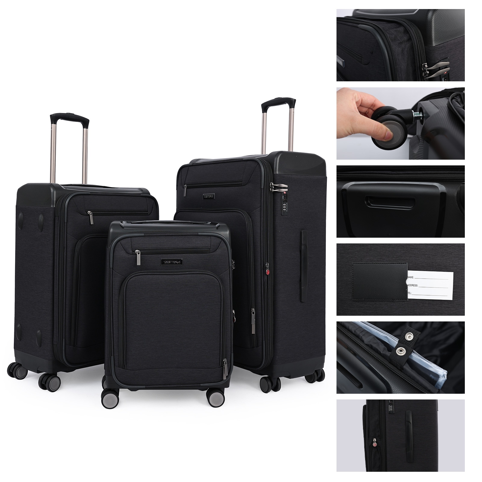 スーツケース キャリーケース 機内持込 容量拡張可能 TSAロック ソフトタイプ 旅行 出張 ダブルキャスター 耐衝撃 大容量