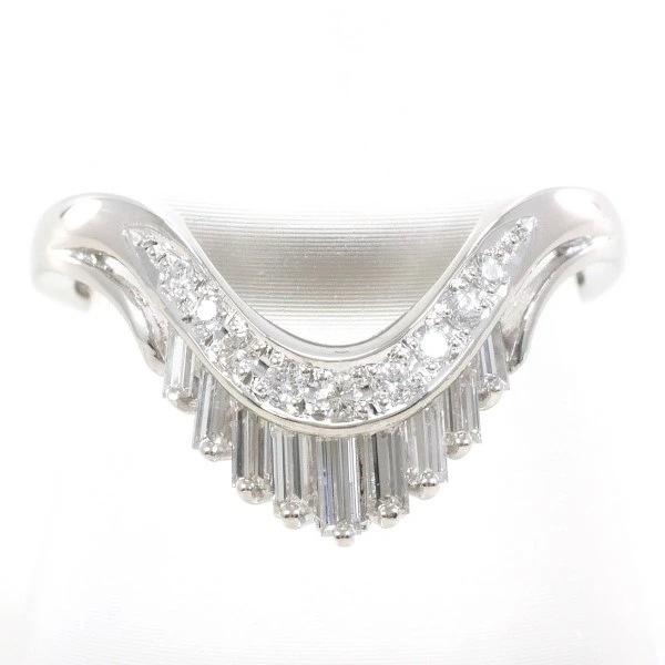 PT900 プラチナ リング 指輪 13号 ダイヤ 0.41 総重量約5.5g ジュエリー 中古