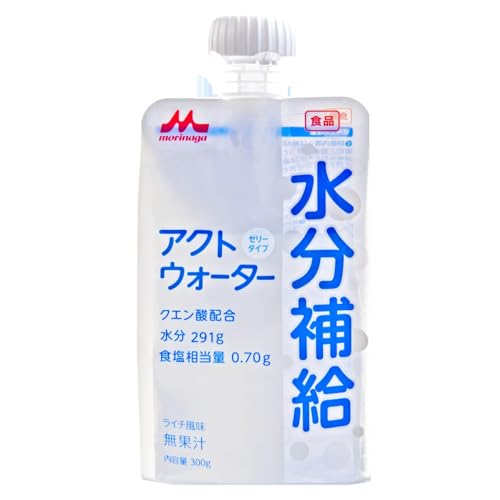 水分補給ゼリー アクトウォーター ライチ風味 300g×24袋 クエン酸 電解質バランス・吸収に配慮 森永乳業 防災 水【ケース販売】