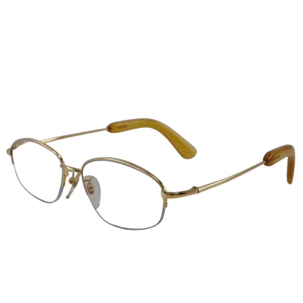 眼鏡フレーム 度入り メガネ K18イエローゴールド メンズ 中古品 A-ランク