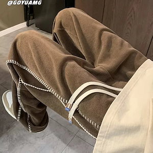 のゆったりストレート トレンドの王道スタイルワイドパンツ メンズ アメカジパンツ ギャングスタプレミアムフレア