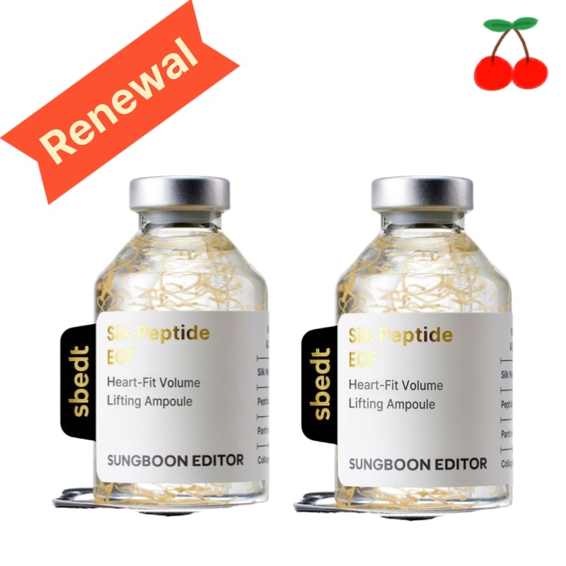 [Qoo10 1位]シルクペプチド EGF ハートフィット ボリューム リフティング アンプル 40ml+40mlスキンケア 肌弾力 トーンアップしわボリューム 美容液 ビューティーセラム