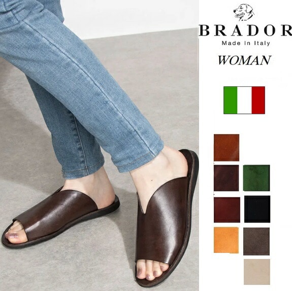 BRADOR ブラドール サンダル レディース 本革 レザー 牛革 シンプル 夏 シューズ 靴 カジュアル 革サンダル レザーサンダル 34-571