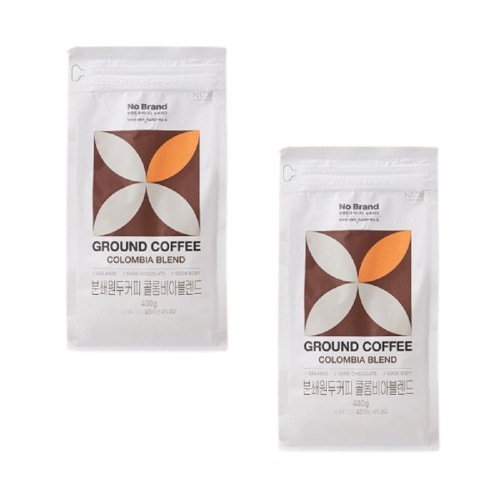 ノーブランドグラインダーコーヒーコーヒーコロンビアブレンド400g x 2学校事務所タンビシルティータイムデザートホームカフェキャンプ