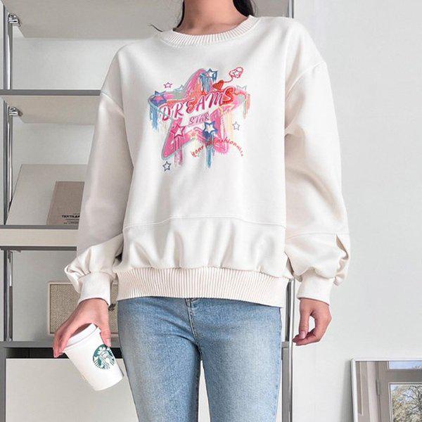 Hスタイル(T)シューティングスター星座刺繍Tシャツ 春 女性 Tシャツ 長袖 シーズン変わり目 スウェットシャツ ロングT ゆったりフィット デイリー 9,445円