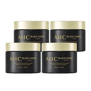 ブラック キャビア クリーム 50g 4個セット / 高保湿 フェイスクリーム プレミアム エイジングケア ハリ 弾力 濃密クリーム 乾燥肌 保湿