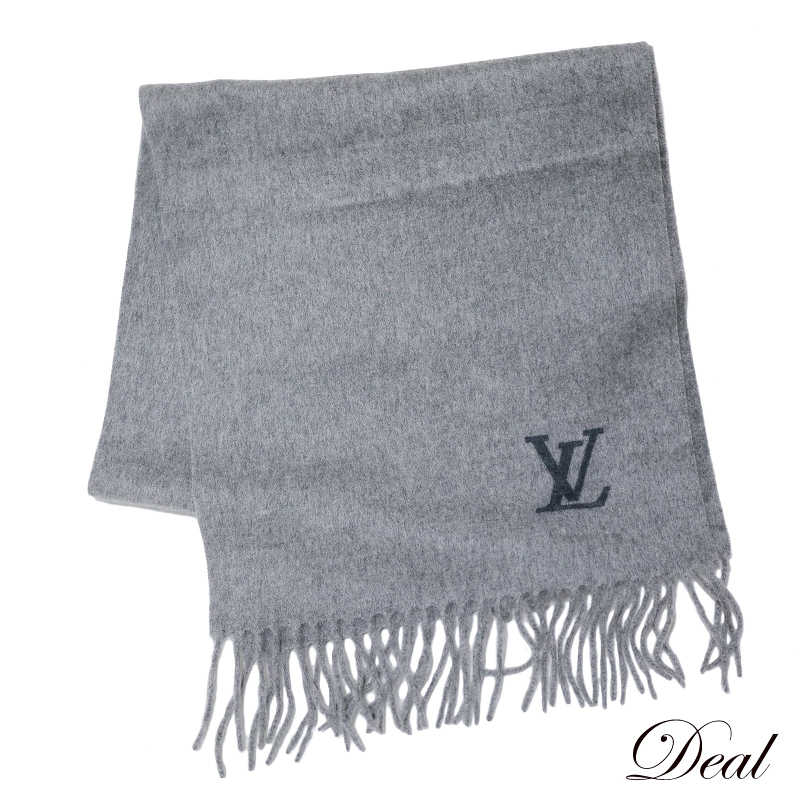 SALE ルイ・ヴィトン 2143800143817 カシミヤ グレー ストール グレー メンズ マフラーLV