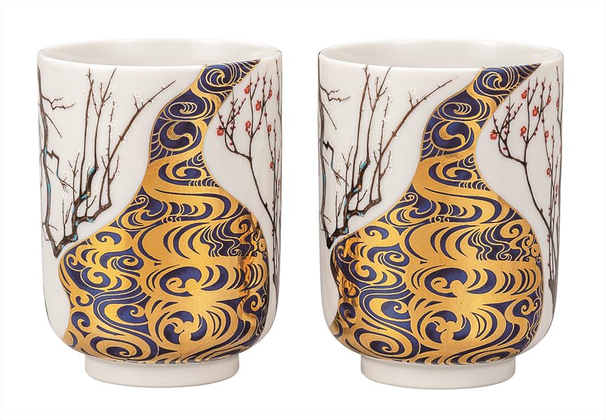 ナカマル『九谷焼』組湯呑光琳梅 K9-755