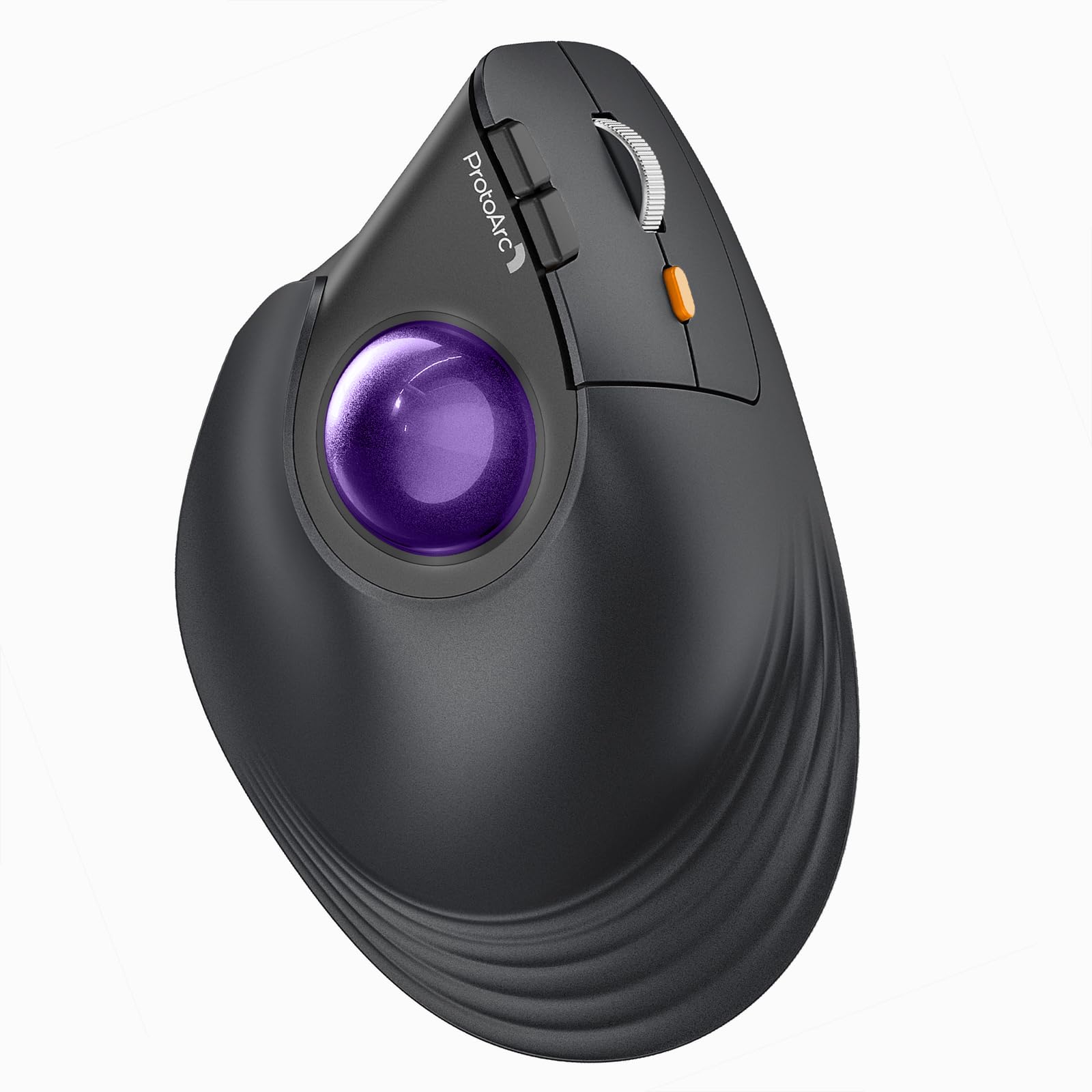 ProtoArc EM05 NLバーティカル トラックボールマウス 縦型62 2.4GとBluetooth両対応 ワイヤレス 5段階DPI 200/400/800/1200/1600 7ボタン 光学