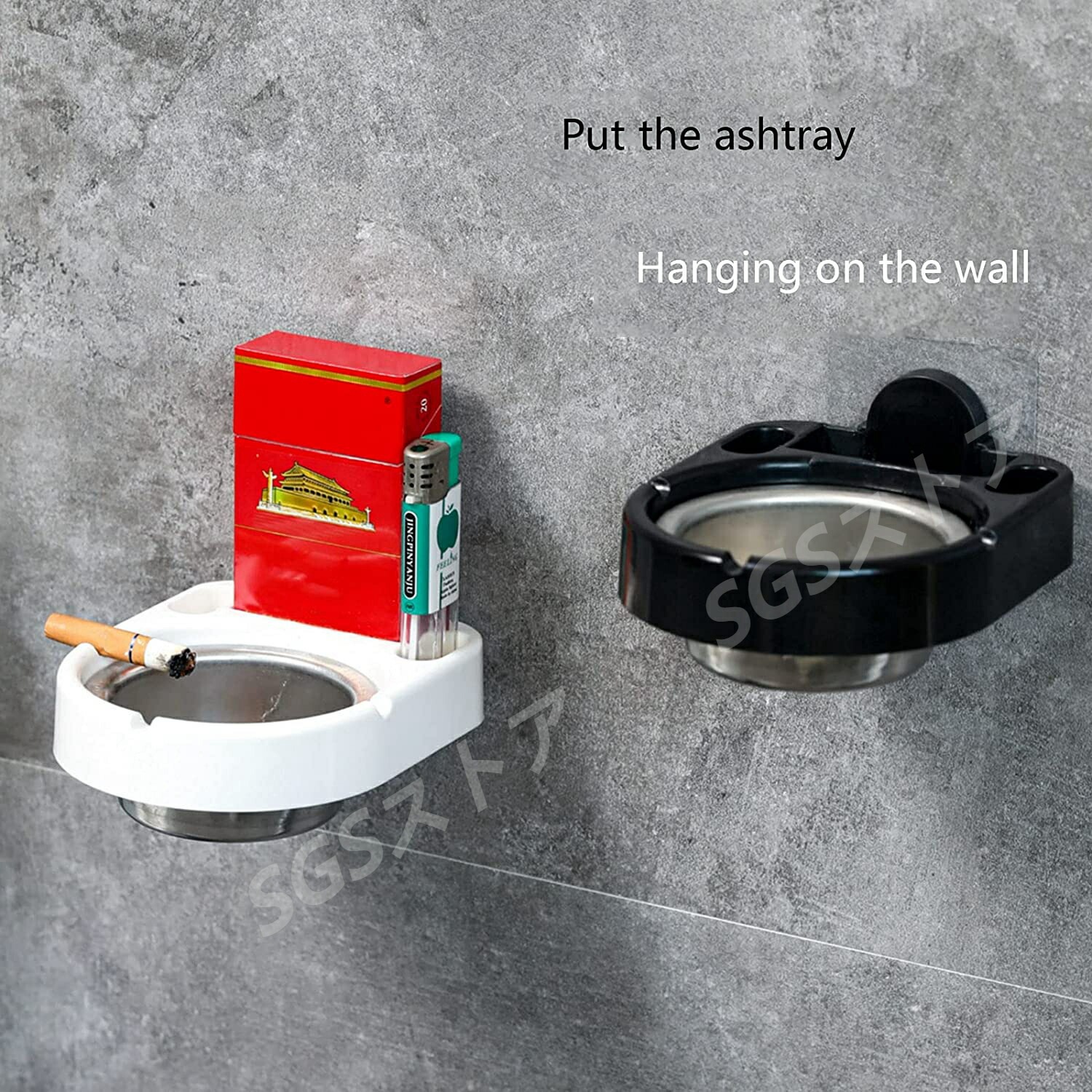 浴室用灰皿接着剤 壁掛け式ステンレス鋼 タバコ用灰皿 浴室用 トイレ用 ホテルコンパートメント ライター用 石鹸皿 喫煙者用 灰皿 取り外し可能なライナー付き