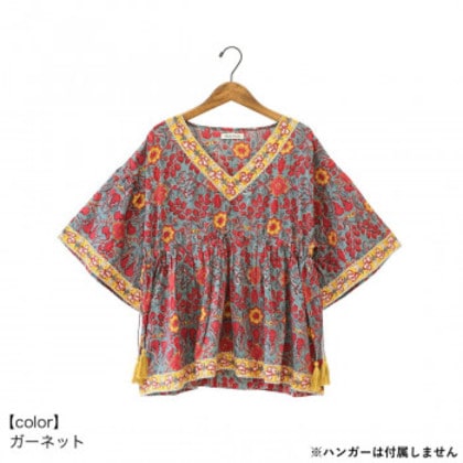 プルオーバー ブロックプリントディンティ B GA 43522111384