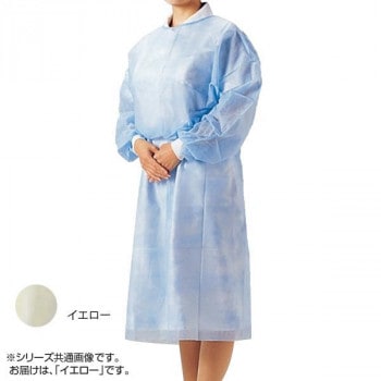 フェルラックNo.40(アイソレーションガウン) イエロー フリーサイズ 1枚入×100袋 076422