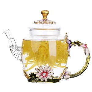 ティーポット 耐熱ガラス 300ml 7 個セット 多用途 可愛い クリア 紅茶 コーヒー用