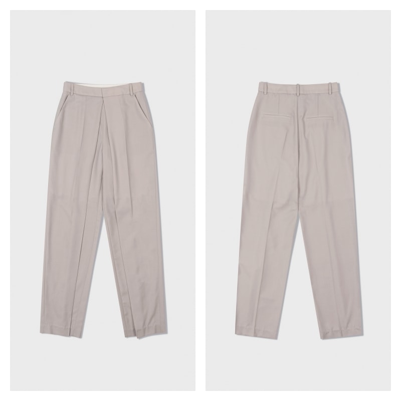 【LOW CLASSIC】 DEEP TUCK TROUSER : LIGHT BEIGE