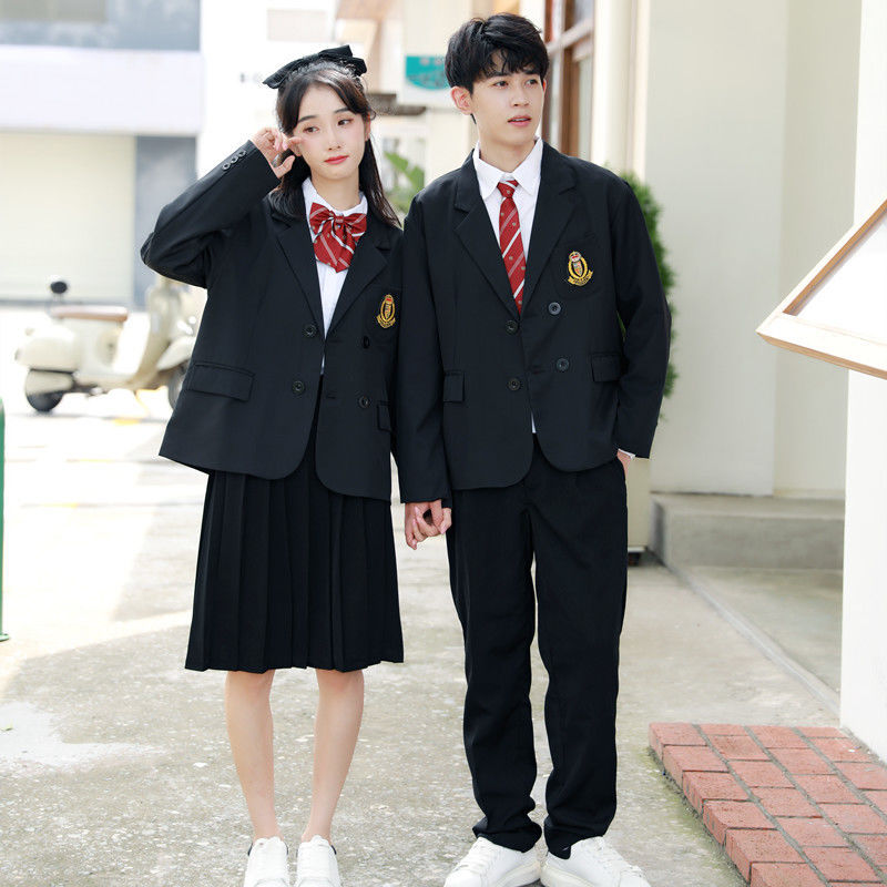 スポーツゲームのクラススーツ春のスーツジュニア高校生韓国スタイルのスーツジャケット学生ブリティッシュカレッジスタイルスクールユニフォーム
