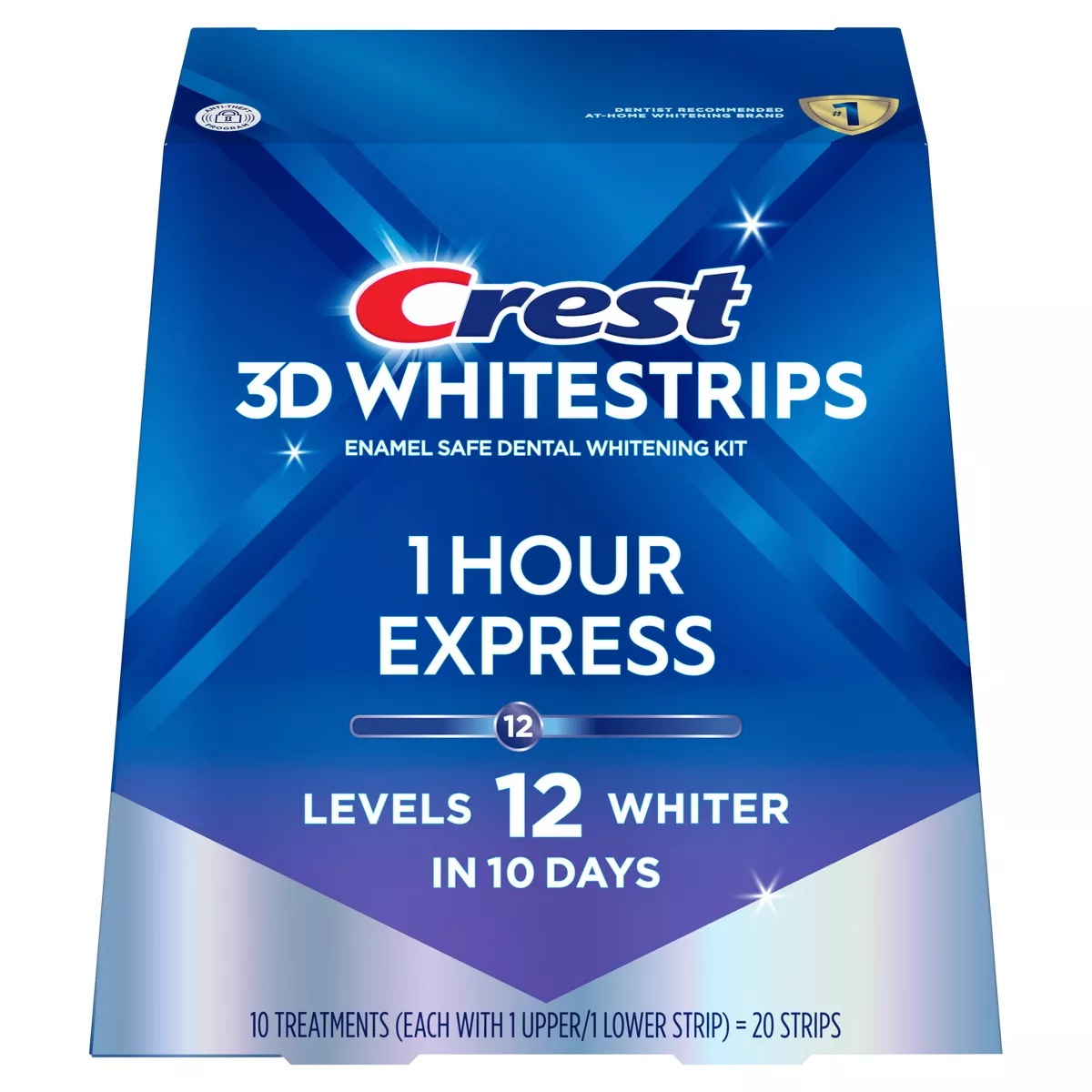 Crest 3D Whitestrips 1-Hour Express At-home Teeth Whitening Kit - 10 Treatments
