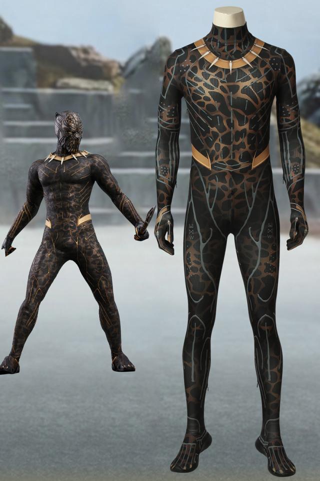 新タイプ追加 激安販売 ブラックパンサー エリック・スティーヴンス Black Panther Erik Stevens キルモンガー ウンジャダカ コスプレ衣装[4083]