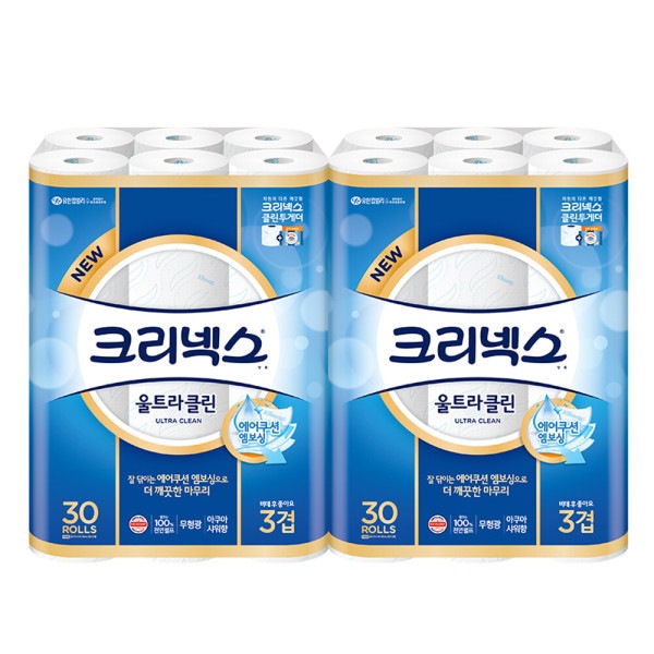 ウルトラクリーン 27M30ロールx2パック/トイレットペーパー/ティッシュ