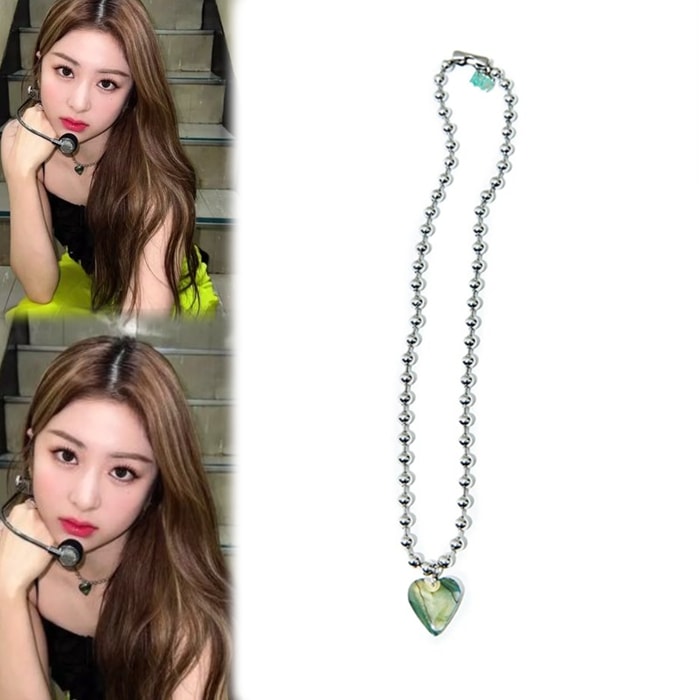 【LE SSERAFIM着用】 niroserendipity HEART MOTHER OF PEARL NECKLACE #53