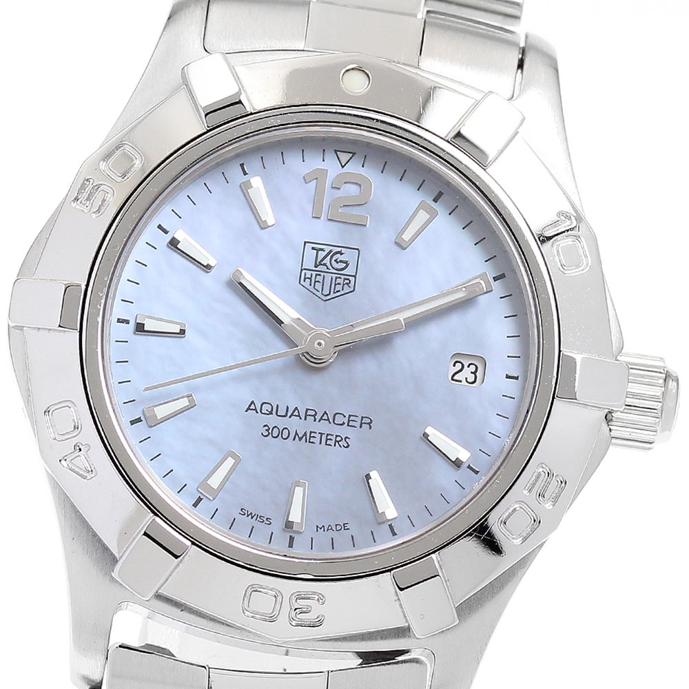 タグホイヤー TAG HEUER WAF1417 アクアレーサー デイト クォーツ レディース 保証書付き_902018【中古】