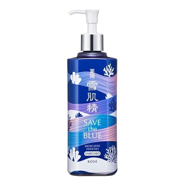 KOSE コーセー 薬用雪肌精エンリッチSAVEtheBLUEデザイン(ディスペンサー付ボトル) 500mL(限定)